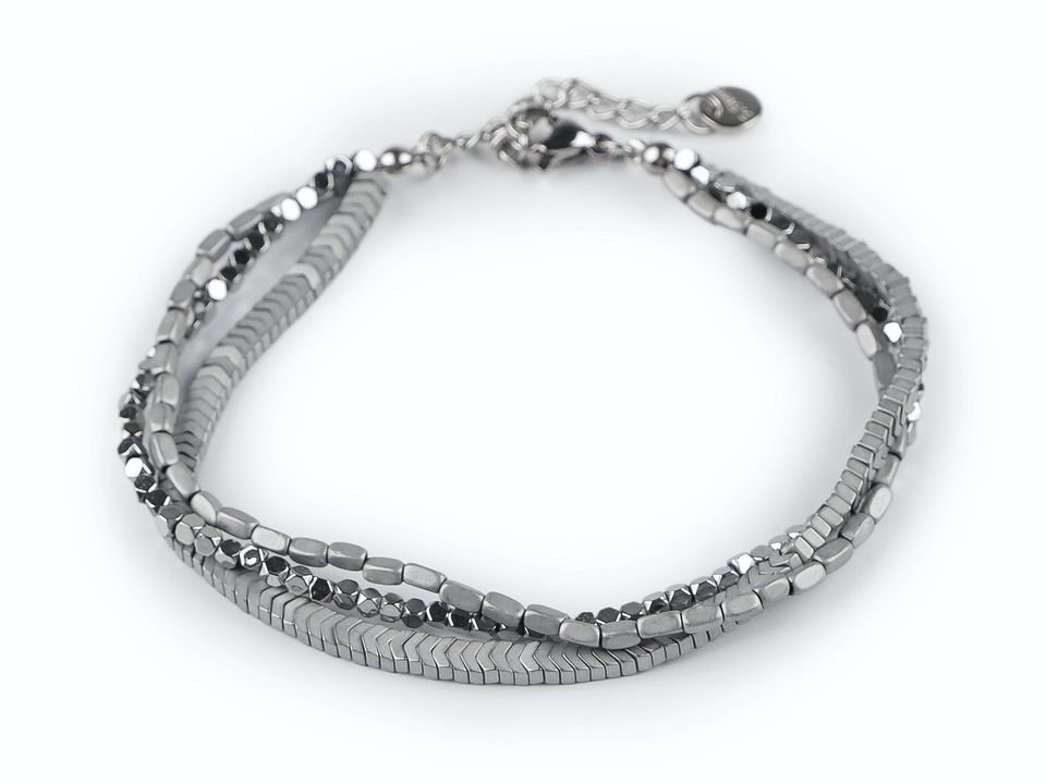 Náramek z hematitu trojitý