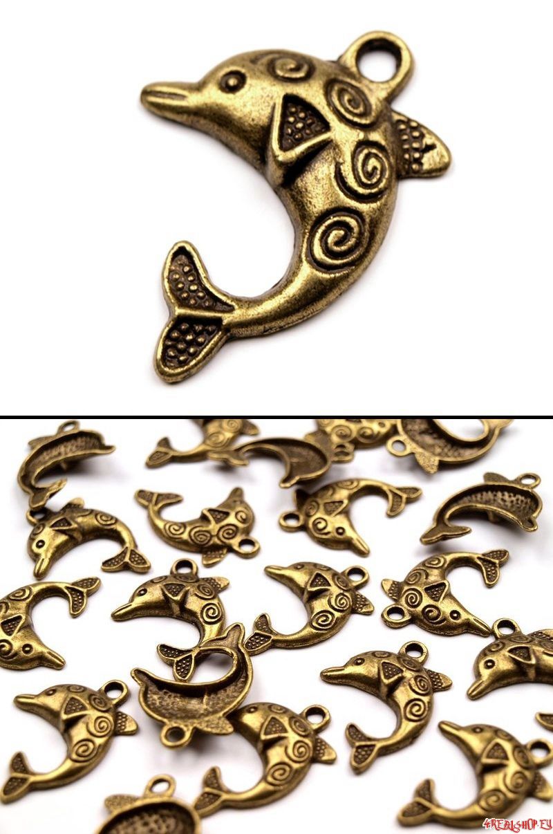 Přívěsek - Delfín s ornamenty