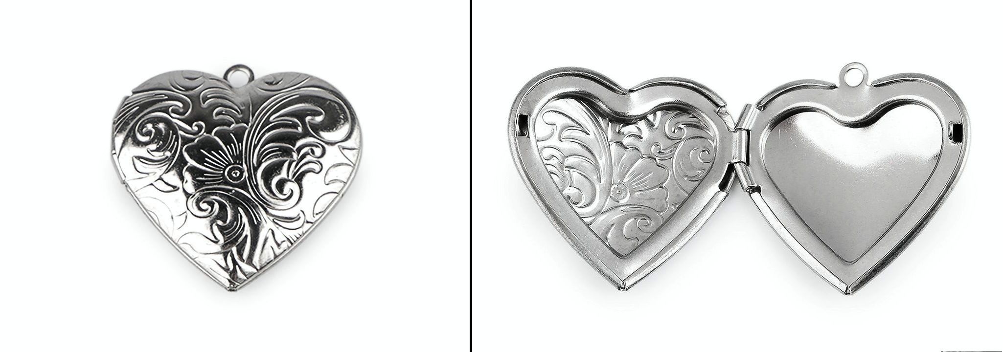 Přívěsek medailonek rozevírací srdce zdobené