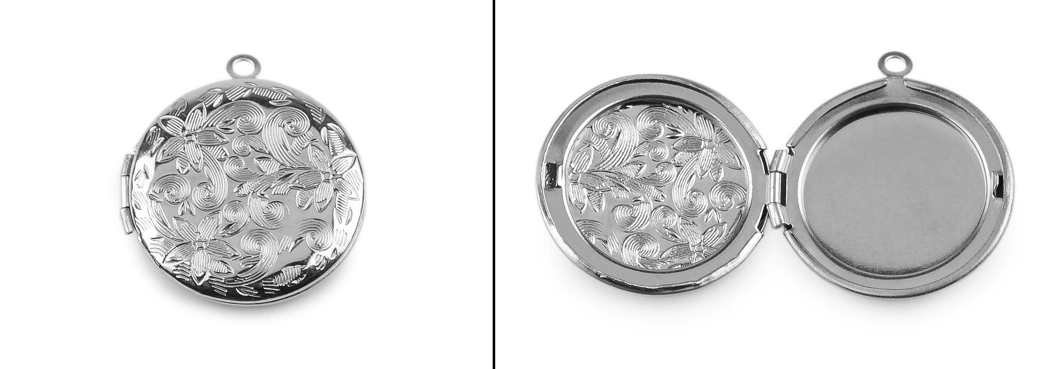 Přívěsek medailonek rozevírací kulatý zdobený