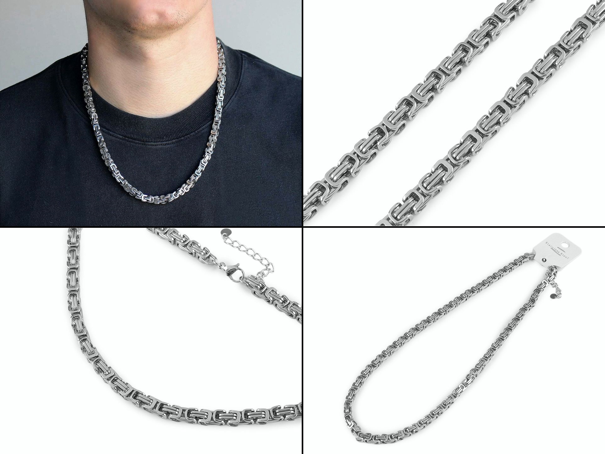 Řetízek pánský silnější z propletených oček