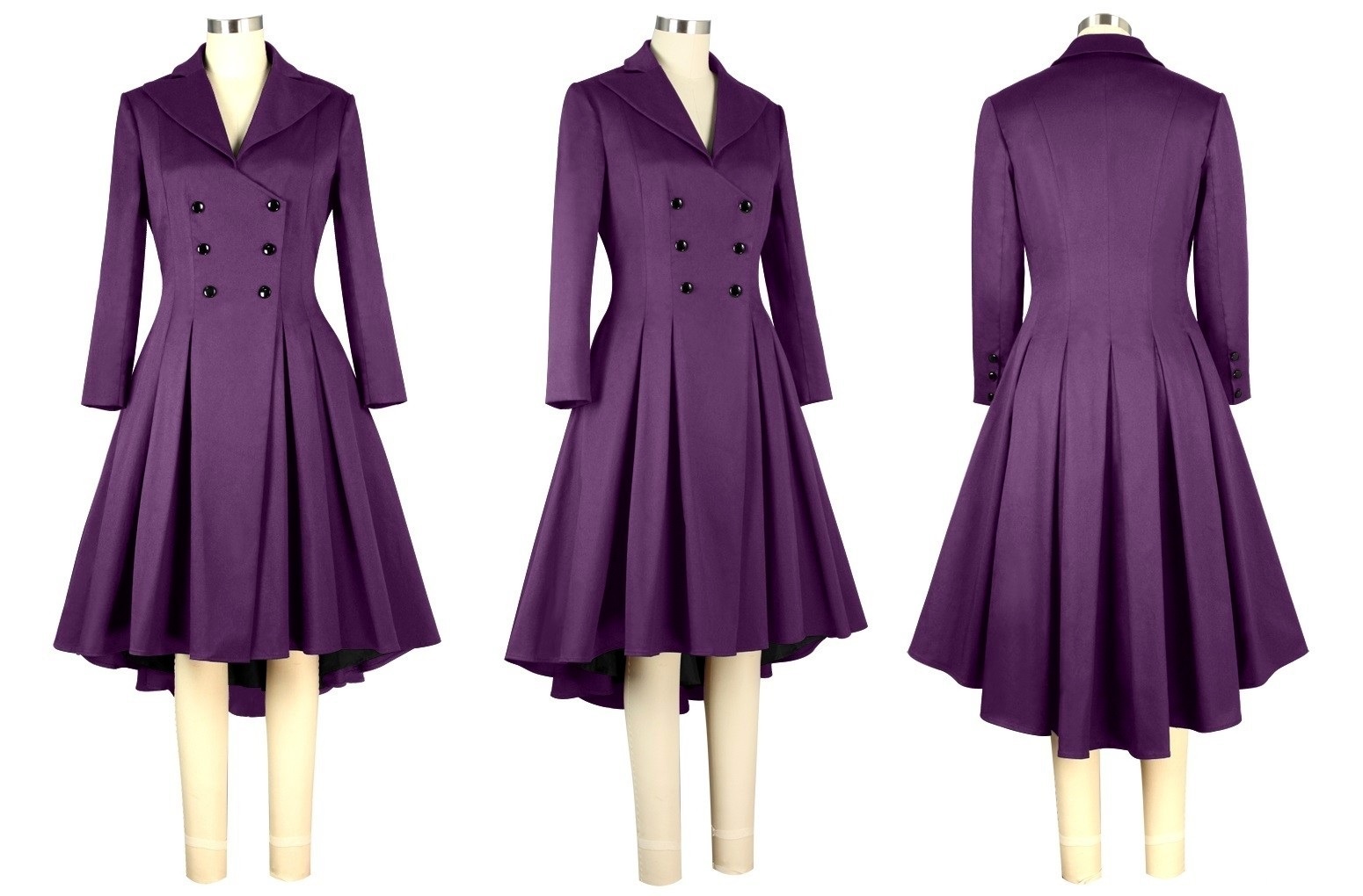 Rockabilly kabát dámský fialový