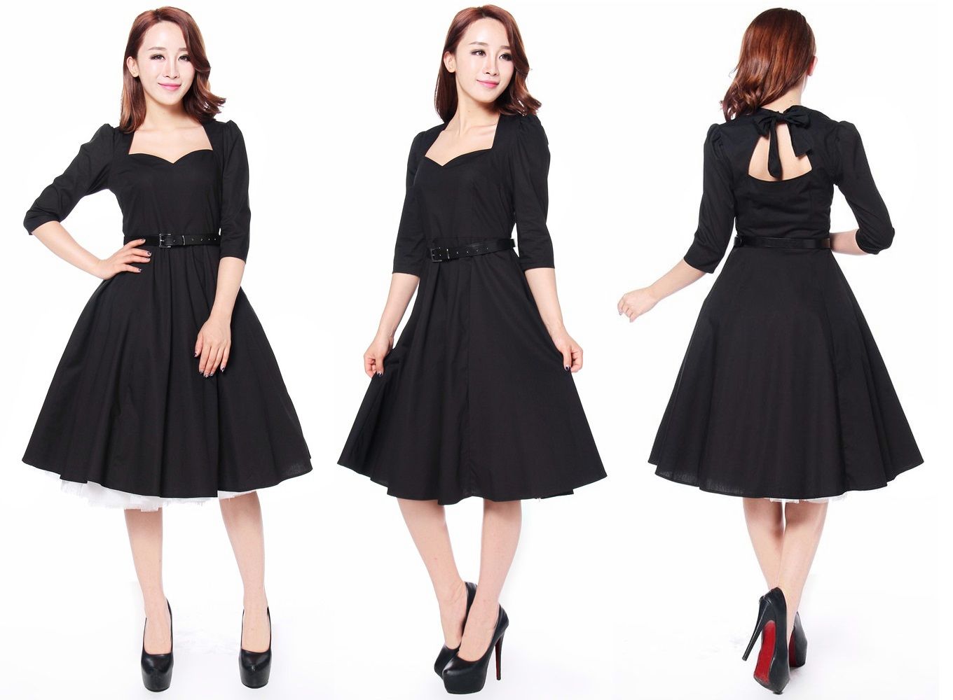 Rockabilly šaty dámské Black Moon