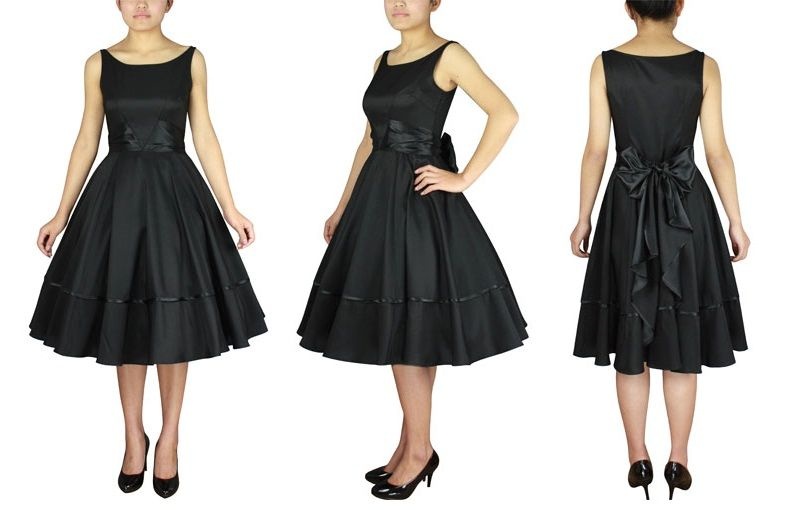 Rockabilly šaty dámské Satin Sash