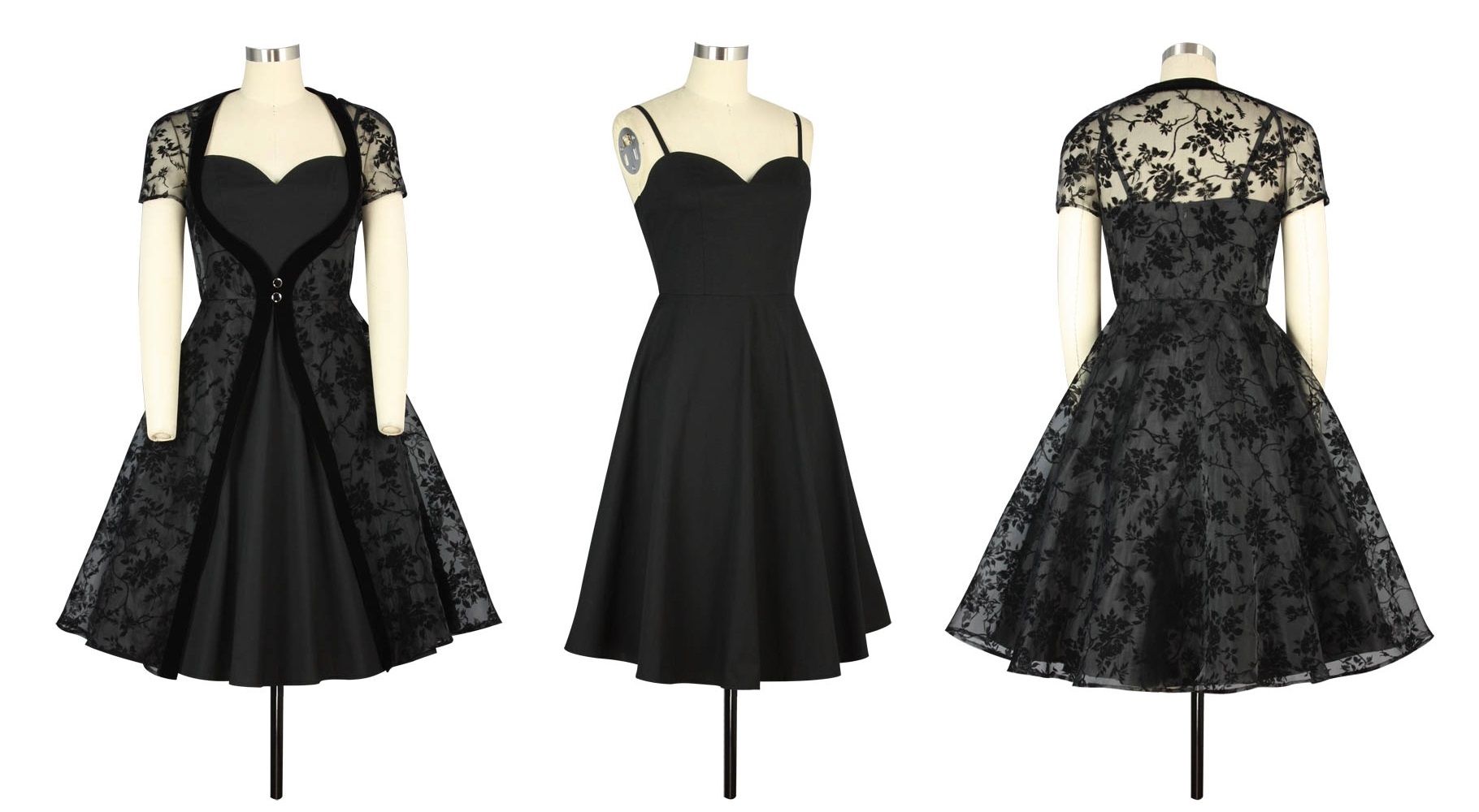 Rockabilly šaty dámské dvoudílné Clementine