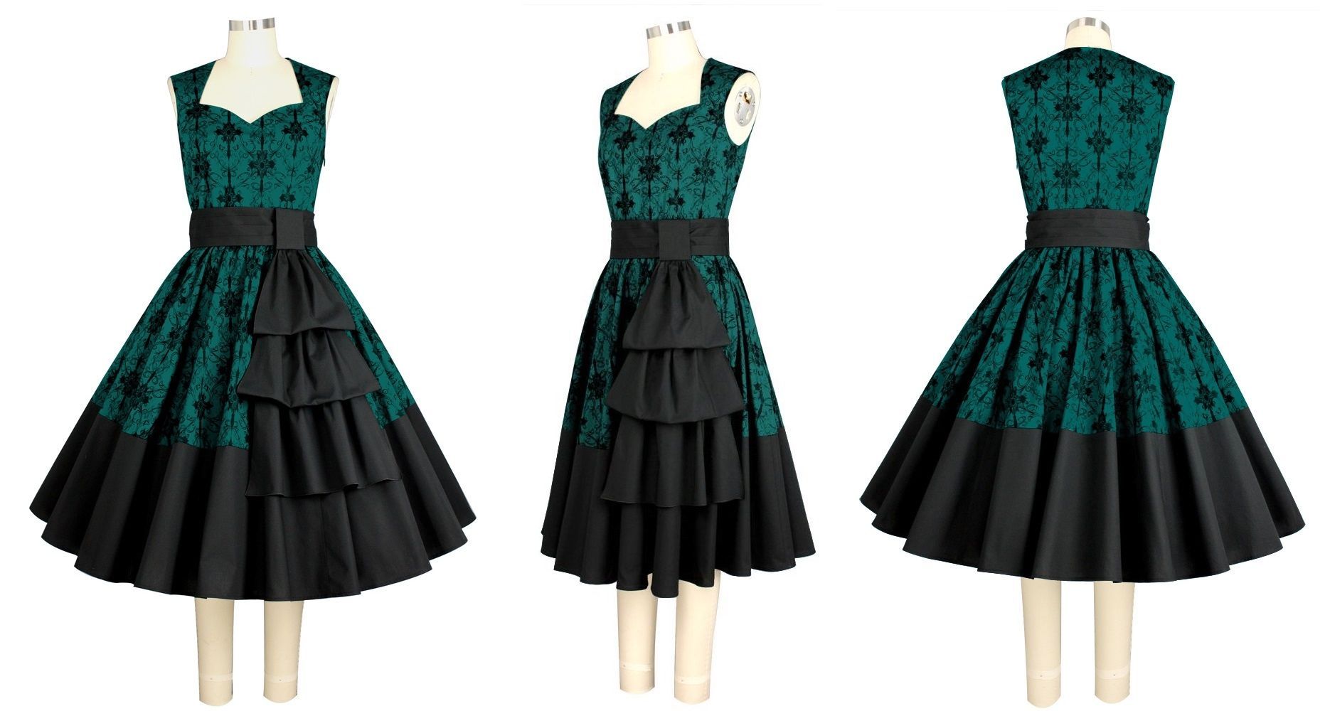 Rockabilly šaty dámské Emerald Shadow
