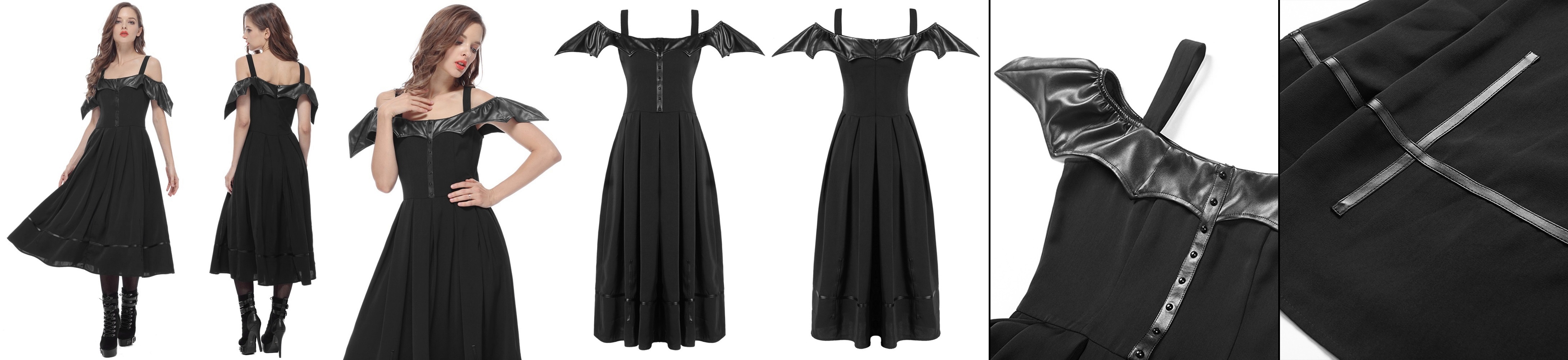 Gotické šaty dámské Bat Wing