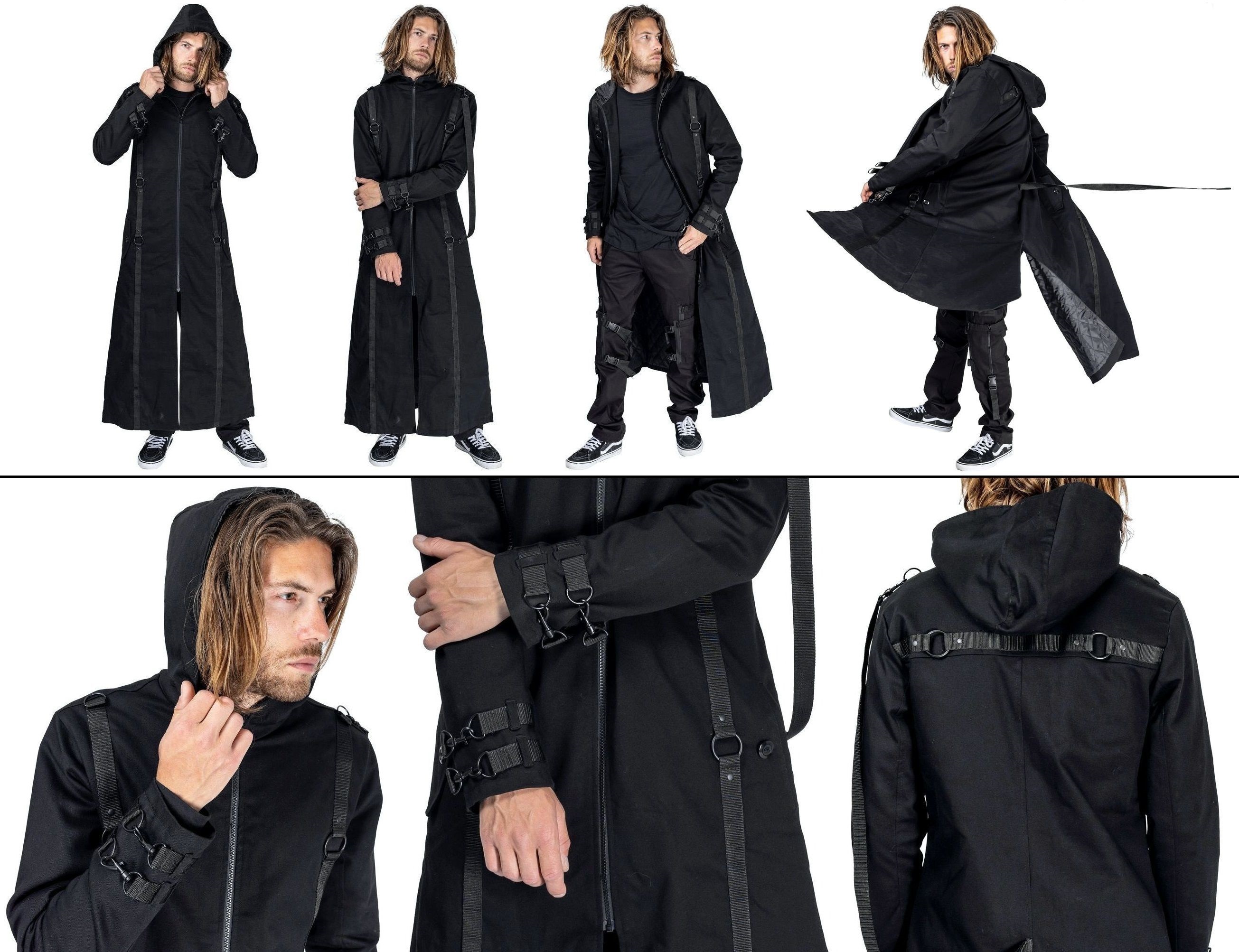 Gotický kabát pánský dlouhý Theron