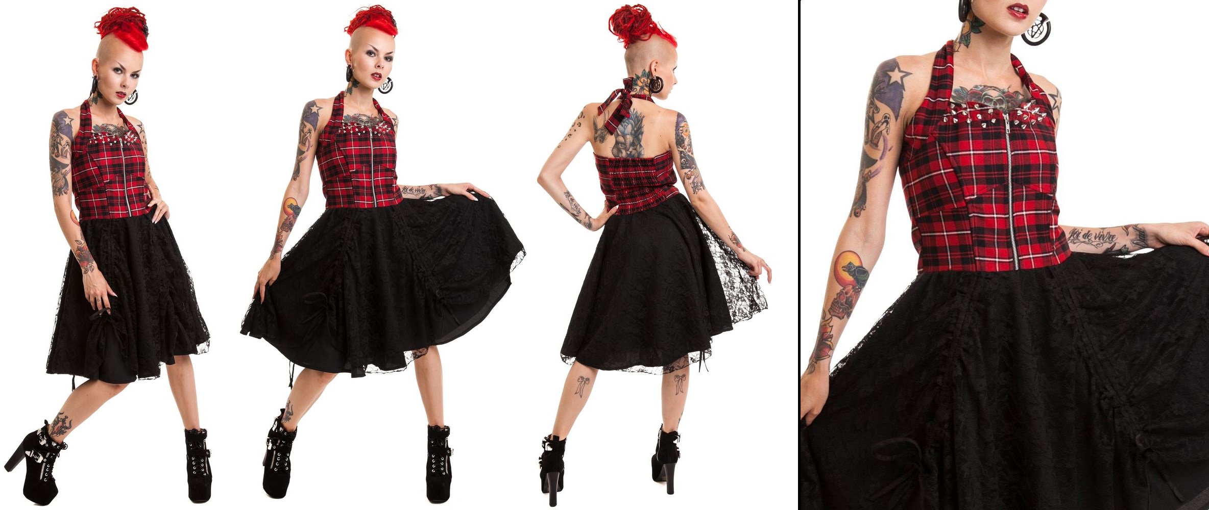 Punkové šaty dámské Fragile