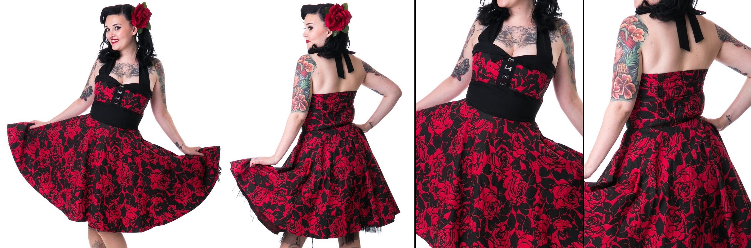 Rockabilly šaty dámské Rose Valley