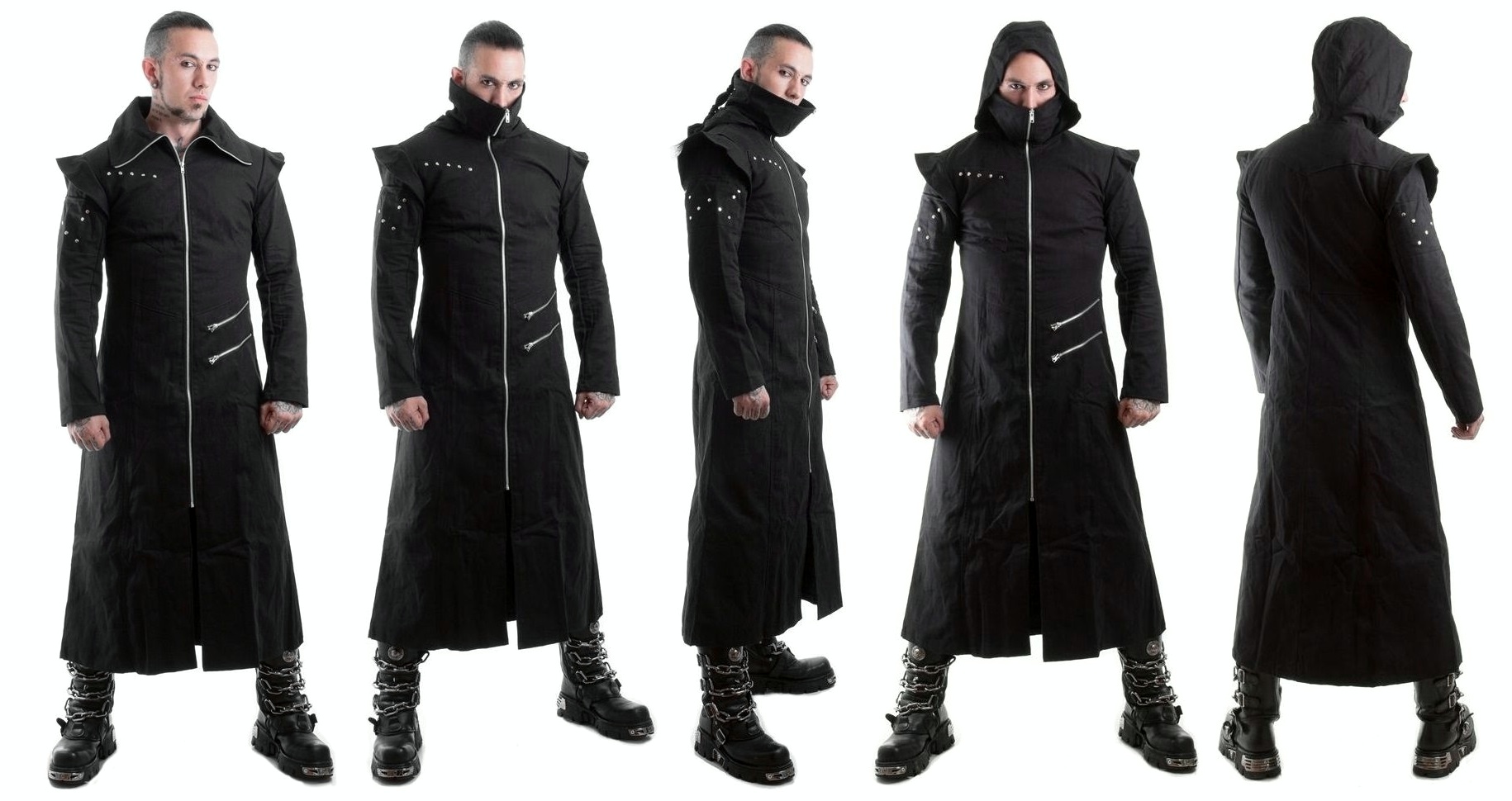 Gotický kabát pánský dlouhý Odin