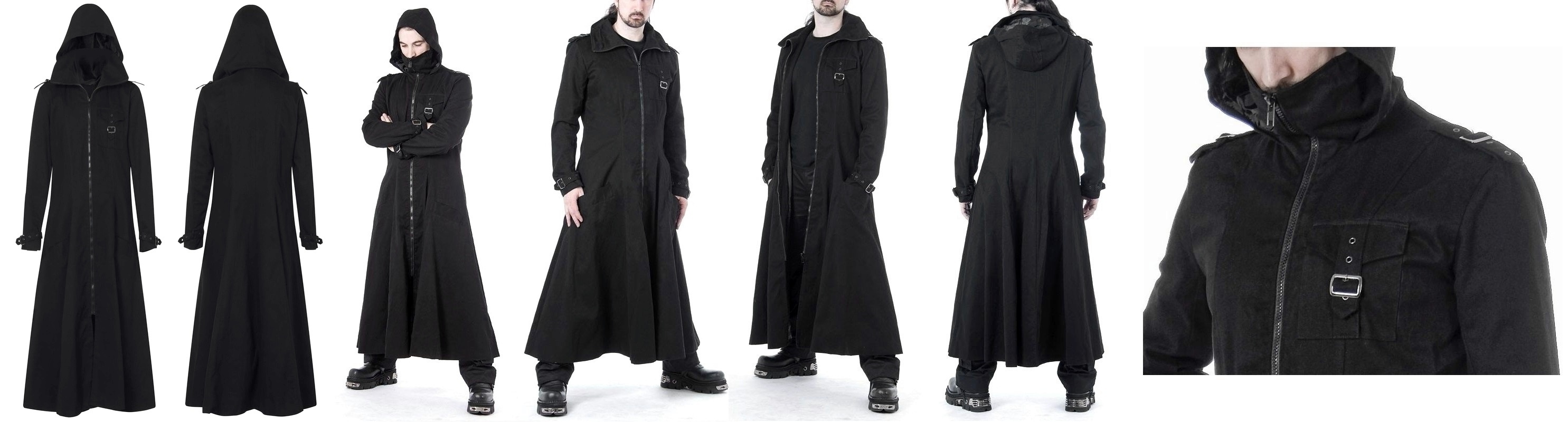 Gotický kabát pánský dlouhý Marduk