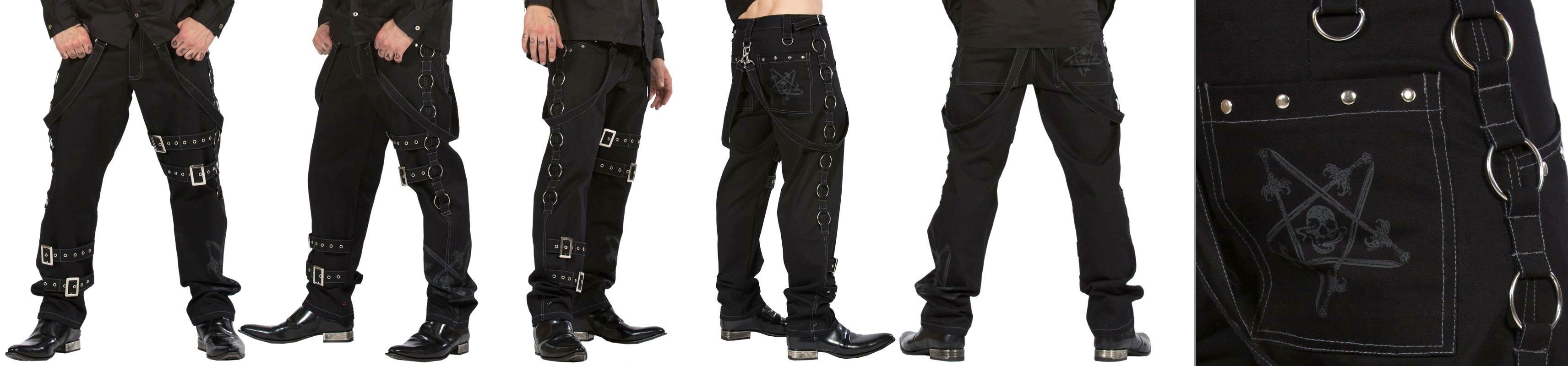Gotické kalhoty pánské Hellish Pentagram
