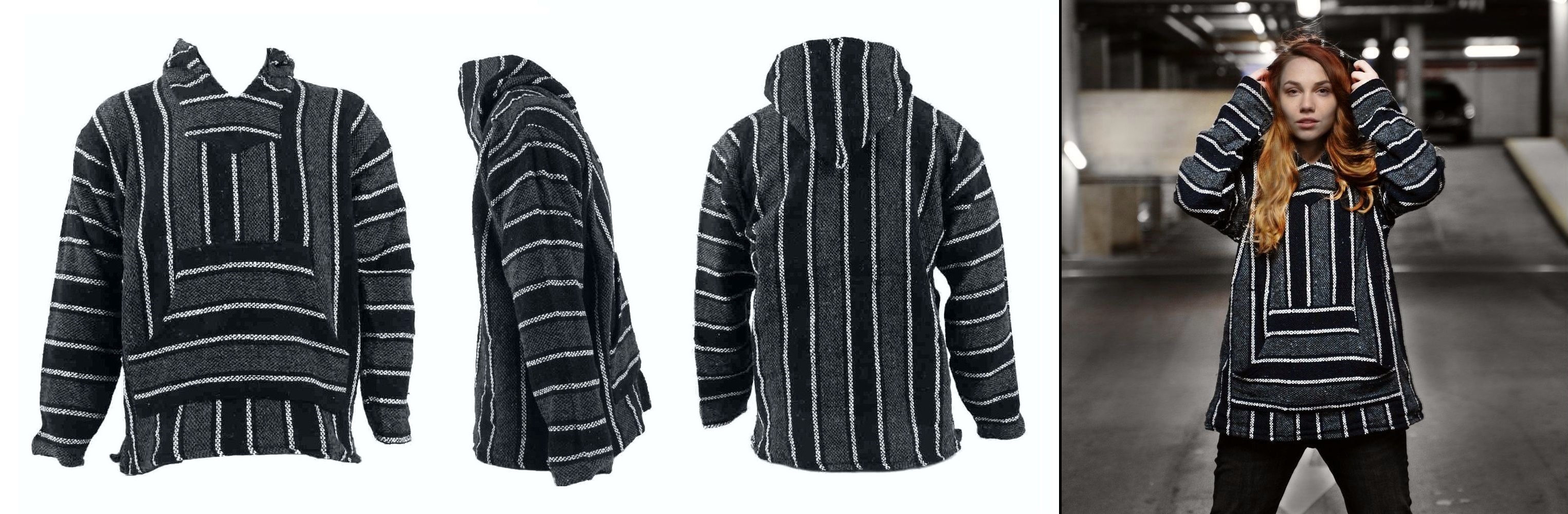 Mexická unisex mikina Baja Jerga šedo-černá