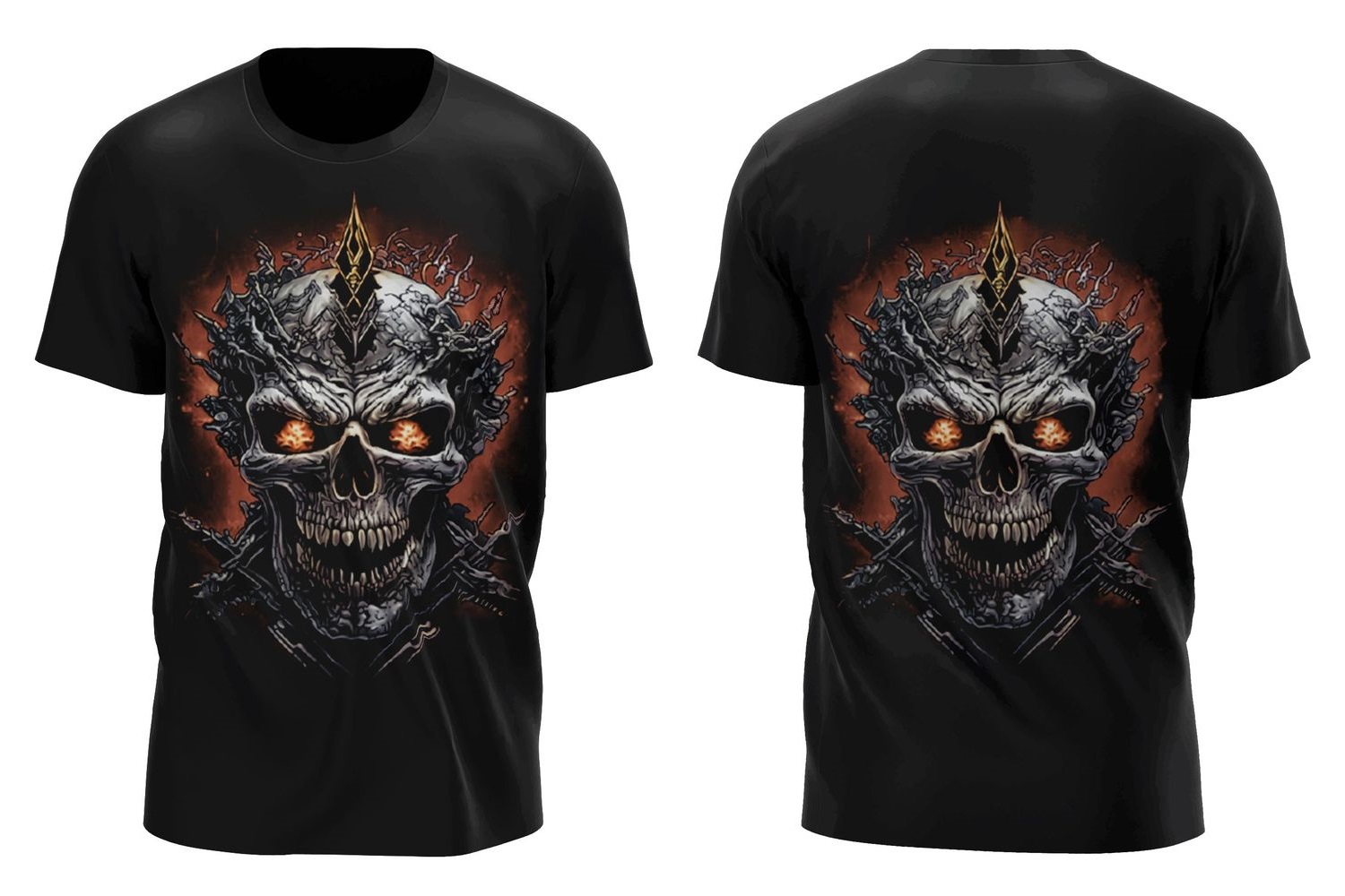 Tričko pánské Gangster Rider Skull (svítí ve tmě)