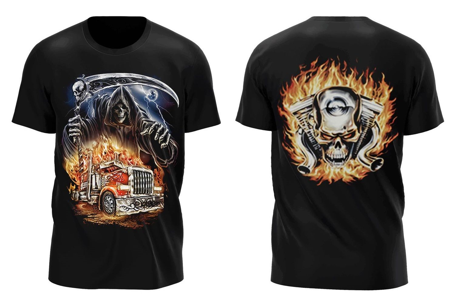 Tričko pánské Reaper Truck Driver (svítí ve tmě)