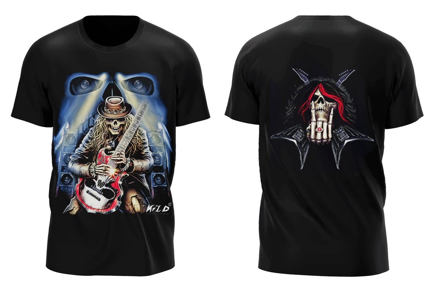 Tričko pánské Skull Rock Star (svítí ve tmě)