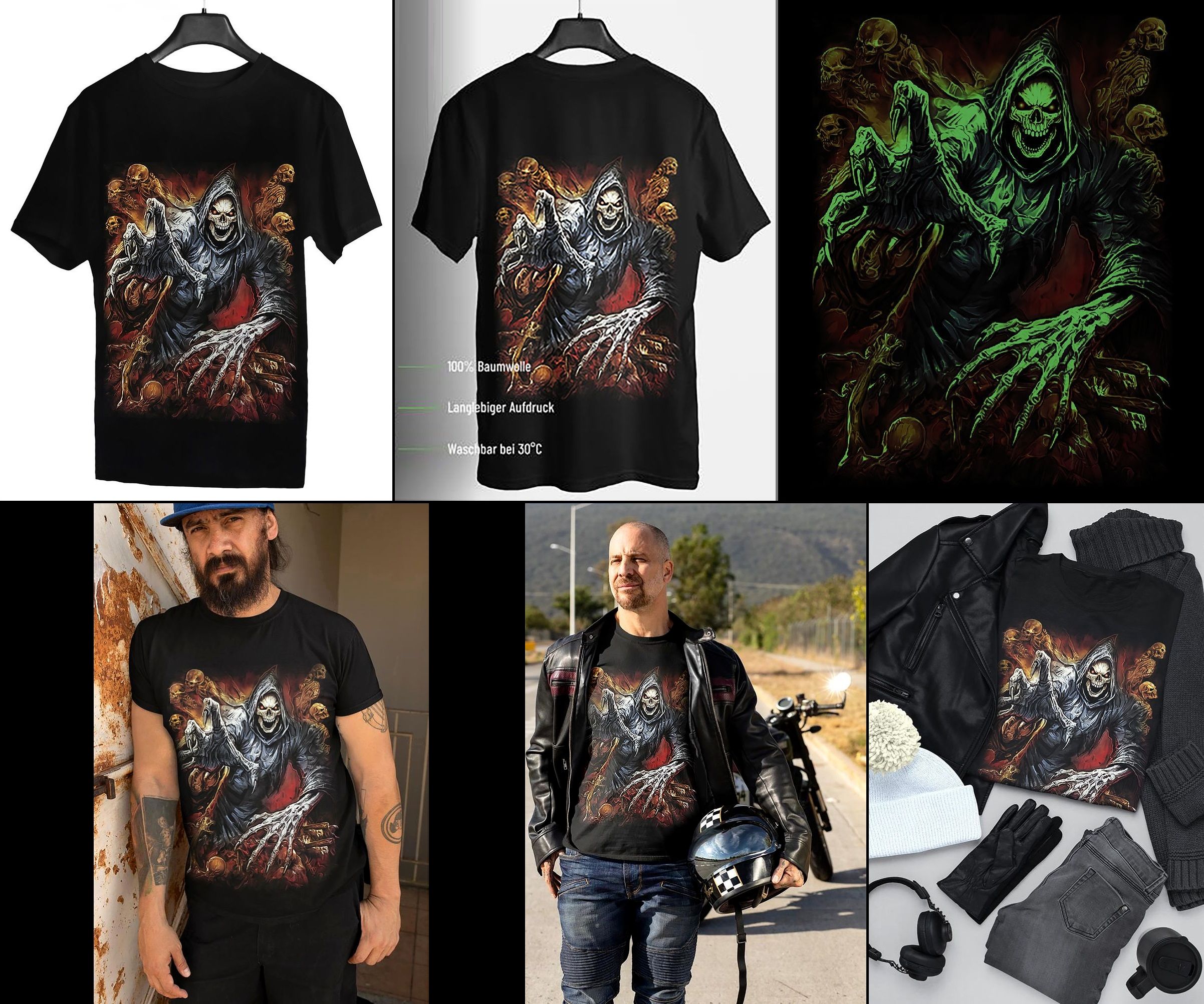 Tričko pánské Dark Death Is Coming (svítí ve tmě)