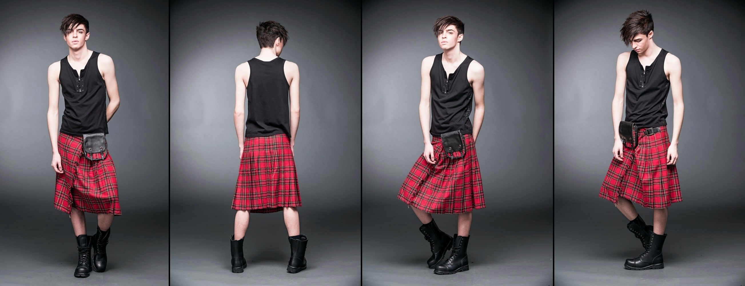 Kilt pánský červená kostka