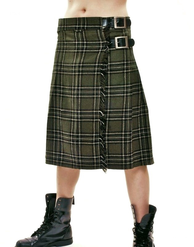 Kilt pánský zelená kostka