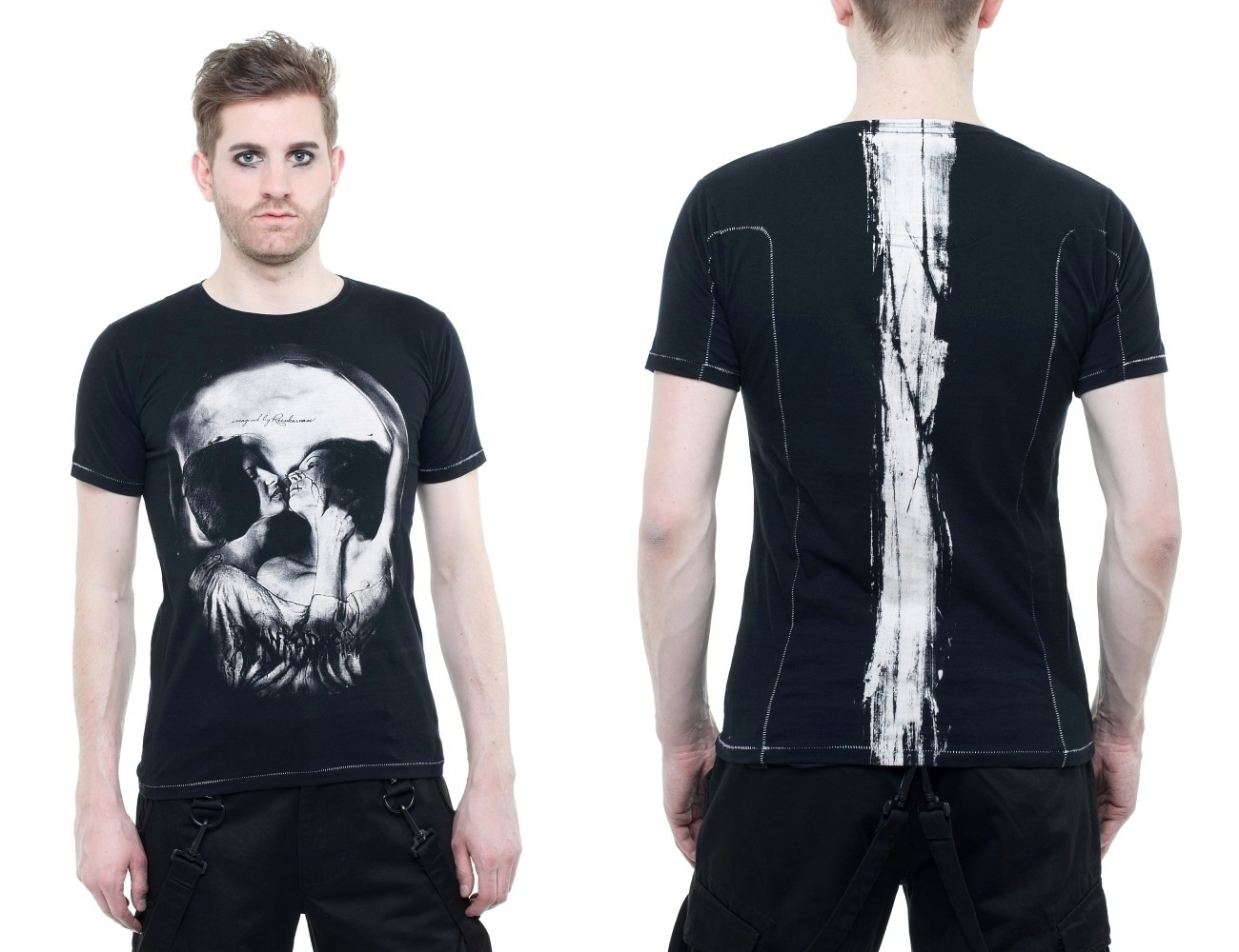 Gotické tričko pánské Skull Illusion