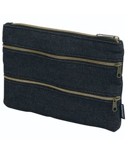 Kosmetická taštička z černého denimu
