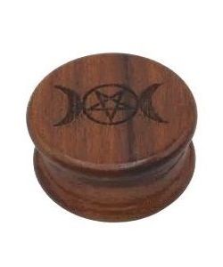 Rituální mlýnek na bylinky Triple Moon Pentagram