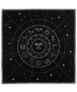 Oltářní ubrus černý Star Sign Horoscope