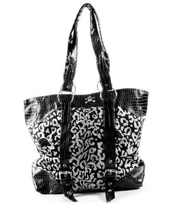 Gotická kabelka s potiskem Skull Leopard
