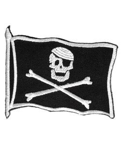 Nášivka - Pirátská vlajka černá