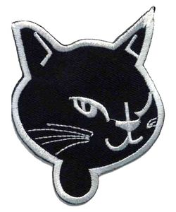 Nášivka - Kočičí hlava černá