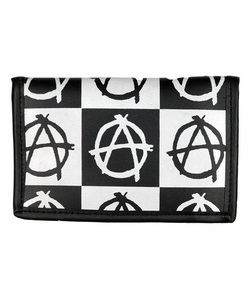 Peněženka černo-bílá s anarchy symboly