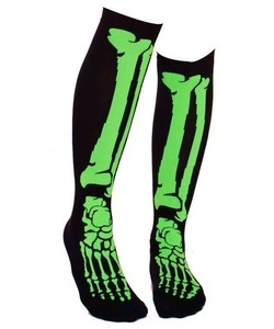 Podkolenky Skeleton zelené