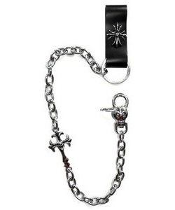 Řetěz na kalhoty s křížem Fleur De Lis