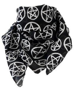 Šátek velký s pentagramy