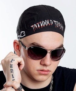 Šátek na hlavu/čepička Tattooed Trash