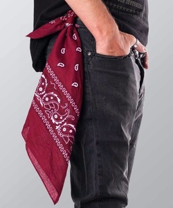 Šátek s paisley vzorem bordó