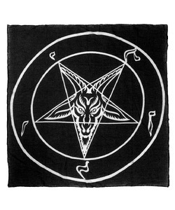 Šátek velký Baphomet Pentagram
