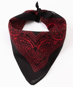 Šátek černý s červeným paisley vzorem