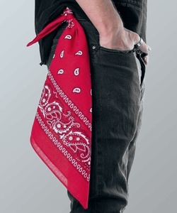 Šátek s paisley vzorem červený