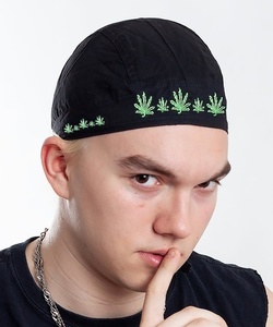 Šátek na hlavu/čepička Cannabis