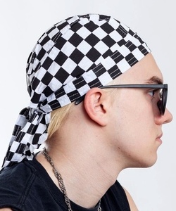 Šátek na hlavu/čepička Checkerboard