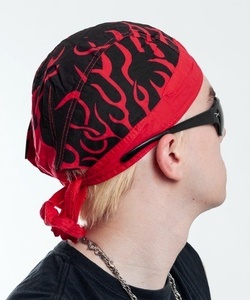 Šátek na hlavu/čepička Red Flames