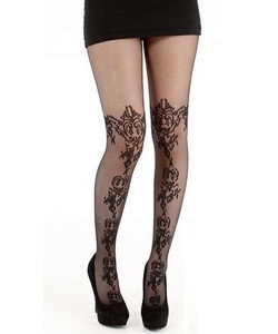 Punčocháče průhledné - Lace Over Knee