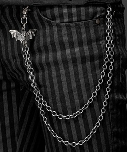 Řetěz na kalhoty dvouřadý s netopýrem