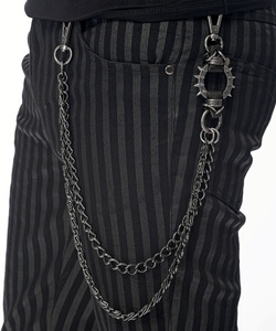 Řetěz na kalhoty dvouřadý s kolečkem s hroty
