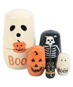 Dekorace - Matrjoška Halloween