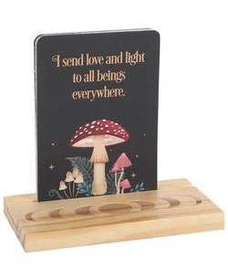 Afirmační karty s dřevěným stojanem - Dark Forest