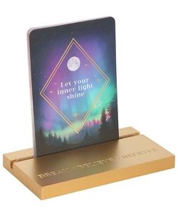 Afirmační karty s dřevěným stojanem - Ethereal