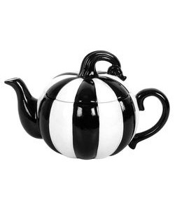 Konvička na čaj -  Black And White Striped Pumpkin